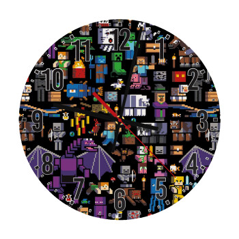 Minecraft Characters, Ρολόι τοίχου ξύλινο (30cm)