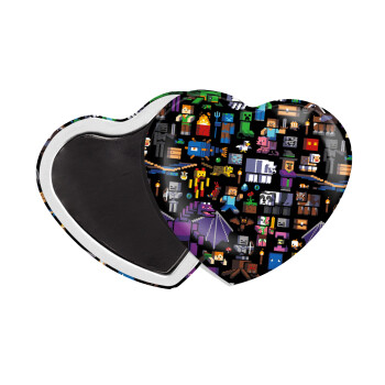 Minecraft Characters, Μαγνητάκι καρδιά (57x52mm)