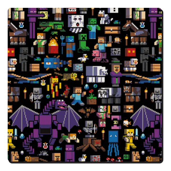 Minecraft Characters, Τετράγωνο μαγνητάκι ξύλινο 6x6cm