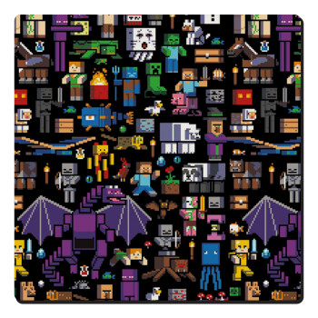 Minecraft Characters, Τετράγωνο μαγνητάκι ξύλινο 6x6cm