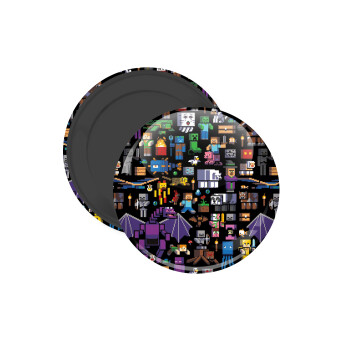 Minecraft Characters, Μαγνητάκι ψυγείου στρογγυλό διάστασης 5cm