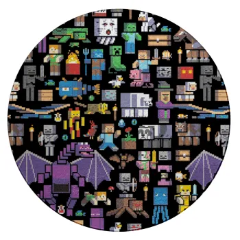 Minecraft Characters, Επιφάνεια κοπής γυάλινη στρογγυλή (30cm)