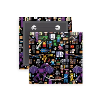 Minecraft Characters, Κονκάρδα παραμάνα τετράγωνη 5x5cm