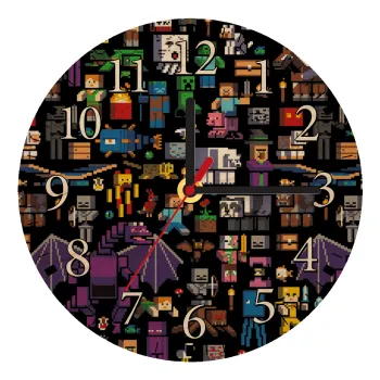 Minecraft Characters, Ρολόι τοίχου ξύλινο plywood (20cm)