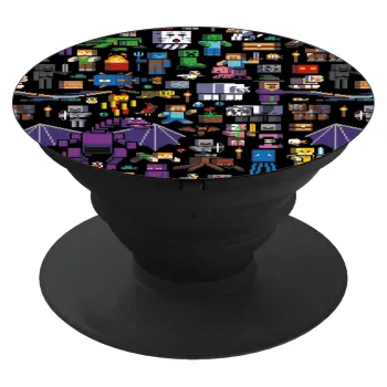 Minecraft Characters, Phone Holders Stand  Black Hand-held Mobile Phone Holder