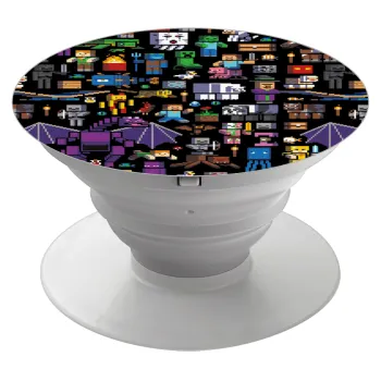 Minecraft Characters, Phone Holders Stand  Λευκό Βάση Στήριξης Κινητού στο Χέρι