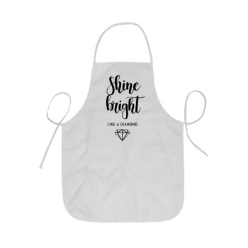 Bright, Shine like a Diamond, Ποδιά Σεφ ολόσωμη κοντή  Παιδική (44x62cm)