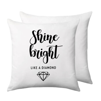 Bright, Shine like a Diamond, Sofa cushion 40x40cm includes filling