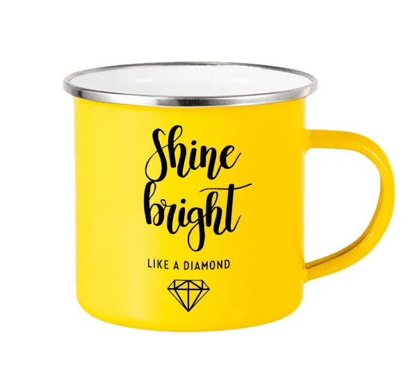 Bright — Yellow Enamel Metallic Cup 360ml