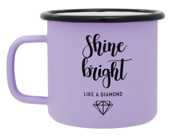 Bright — Κούπα Μεταλλική εμαγιέ ΜΑΤ Light Pastel Purple 360ml