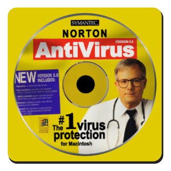 Norton antivirus, Τετράγωνο μαγνητάκι ξύλινο 9x9cm