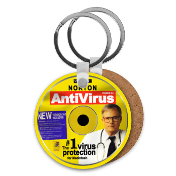 Norton antivirus, Μπρελόκ Ξύλινο στρογγυλό MDF Φ5cm