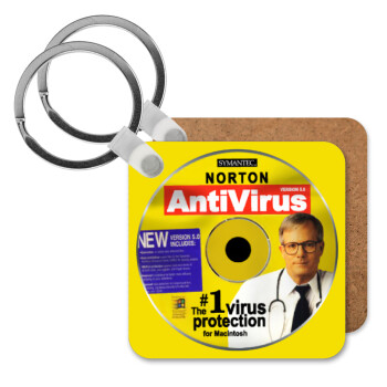 Norton antivirus, Μπρελόκ Ξύλινο τετράγωνο MDF
