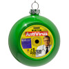 Green Christmas tree ornament bauble 8cm