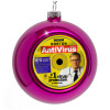 Purple Christmas tree ornament bauble 8cm
