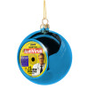 Blue Christmas tree ball ornament 8cm