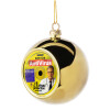 Golden Christmas tree ball ornament 8cm