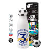 Soccer Metal mug thermos, double wall, 550ml