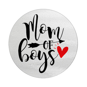 Mom of boys, Επιφάνεια κοπής γυάλινη στρογγυλή (30cm)