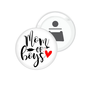 Mom of boys, Μαγνητάκι και ανοιχτήρι μπύρας στρογγυλό διάστασης 5,9cm