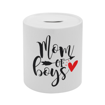 Mom of boys, Κουμπαράς πορσελάνης με τάπα