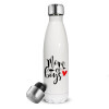 Metal mug thermos White (Stainless steel), double wall, 500ml