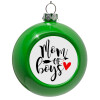 Green Christmas tree ornament bauble 8cm