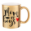 Mug ceramic, gold mirror, 330ml