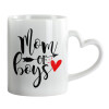 Mug heart handle, ceramic, 330ml