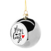 Silver 8cm Christmas tree ball ornament