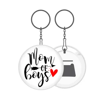 Mom of boys, Μπρελόκ μεταλλικό 5cm με ανοιχτήρι