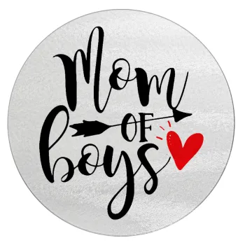 Mom of boys, Επιφάνεια κοπής γυάλινη στρογγυλή (30cm)