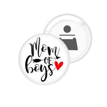 Mom of boys, Μαγνητάκι και ανοιχτήρι μπύρας στρογγυλό διάστασης 5,9cm