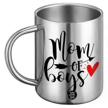 Mom of boys, BIG Mug Stainless steel double wall (450ml)