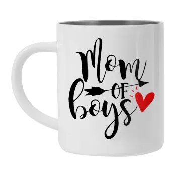 Mom of boys, Mug Stainless steel double wall 300ml