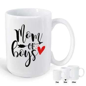 Mom of boys, Κούπα Mega, κεραμική, 450ml