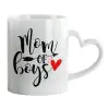 Mug heart handle, ceramic, 330ml