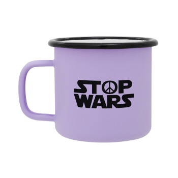 STOP WARS, Κούπα Μεταλλική εμαγιέ ΜΑΤ Light Pastel Purple 360ml
