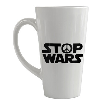 STOP WARS, Κούπα κωνική Latte Μεγάλη, κεραμική, 450ml