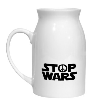 STOP WARS, Milk Jug (450ml) (1pcs)