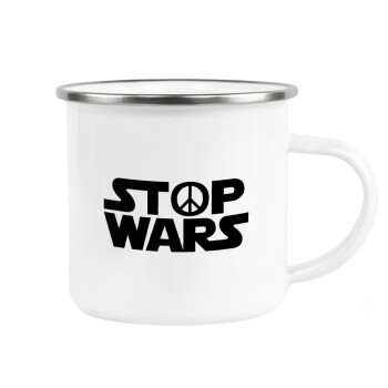 STOP WARS, Κούπα Μεταλλική εμαγιέ λευκη 360ml