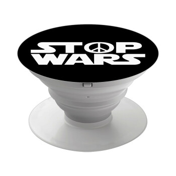 STOP WARS, Phone Holders Stand  White Hand-held Mobile Phone Holder