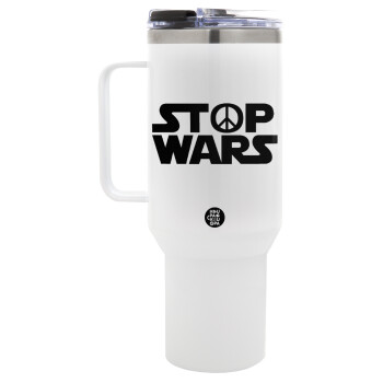 STOP WARS, Mega Stainless steel Tumbler with lid, double wall 1,2L