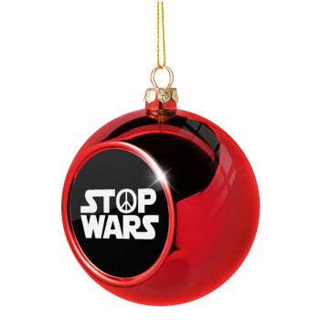 STOP WARS, Χριστουγεννιάτικη μπάλα δένδρου Κόκκινη 8cm