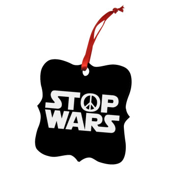 STOP WARS, Χριστουγεννιάτικο στολίδι polygon ξύλινο 7.5cm