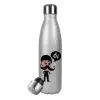 Metallic Glitter Silver Thermos Flask (Stainless steel), double-walled, 500ml