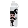 1L Stainless Steel Thermal Bottle with Phone Holder & Double Wall Insulation