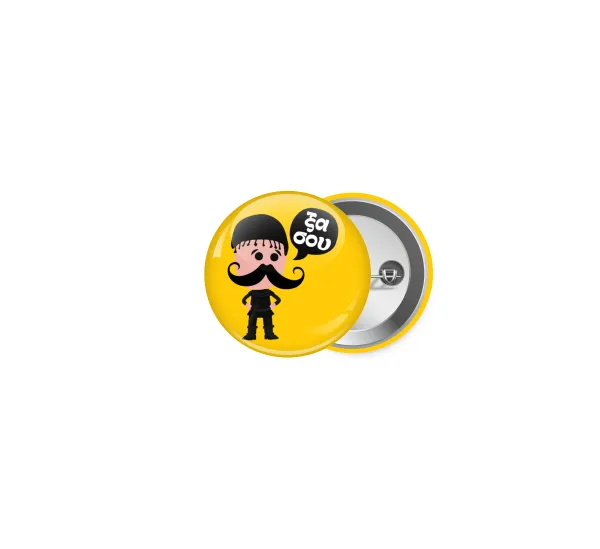 Κρητικός "Ξα σου" — Pin badge, 2.5cm
