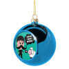 Στολίδι Χριστουγεννιάτικη μπάλα δένδρου Μπλε 8cm