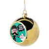 Στολίδι Χριστουγεννιάτικη μπάλα δένδρου Χρυσή 8cm